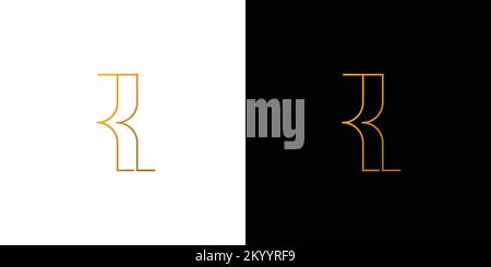 Simple and modern letter RR initials logo design Stock Vector