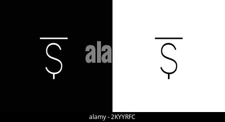 Simple and modern letter TS initials logo design Stock Vector