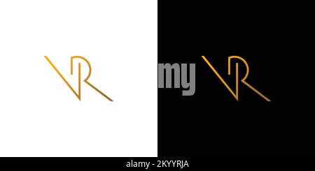 Simple and modern letter VR initials logo design Stock Vector
