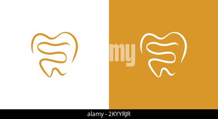 Simple and modern letter S initials dentist logo design Stock Vector