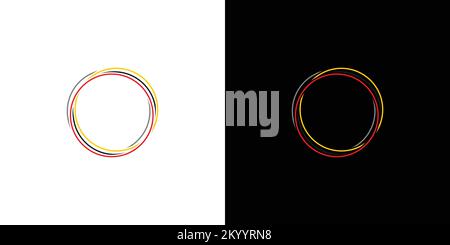 Unique and modern colorful round logo design Stock Vector
