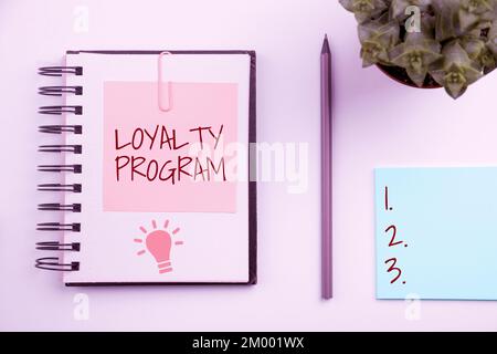 Text sign showing Loyalty Program, Business showcase marketing effort ...