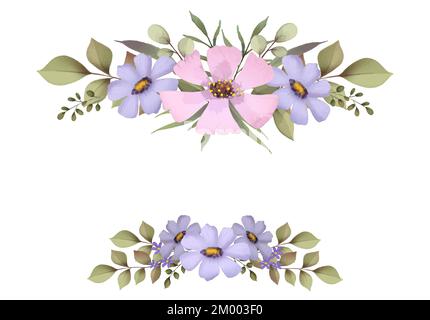 delicate watercolor chamomile flowers in illustration and vector Stock Vector