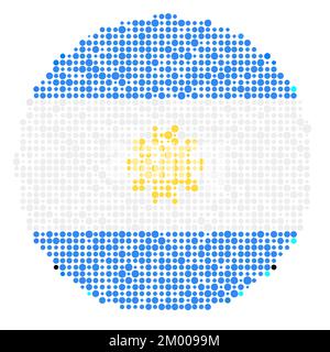 Argentina Map Silhouette Pixelated generative pattern illustration Stock Vector