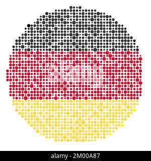 Germany Map Silhouette Pixelated generative pattern illustration Stock Vector