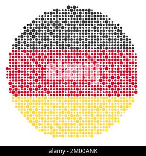 Germany Map Silhouette Pixelated generative pattern illustration Stock Vector