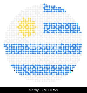 Uruguay Map Silhouette Pixelated generative pattern illustration Stock Vector