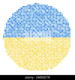 Ukraine Map Silhouette Pixelated generative pattern illustration Stock Vector