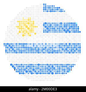 Uruguay Map Silhouette Pixelated generative pattern illustration Stock Vector