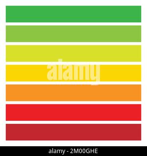 Illustration of Horizontal Colorful Rectangles isolated on a White Background Stock Vector
