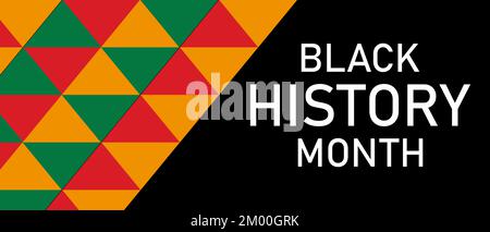 Black history month with geometric  background Stock Vector