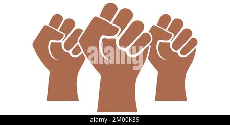 Black history month. Power pride fists. Vector illustration Stock Vector