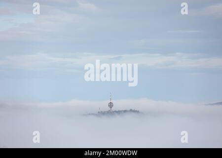 Photo taken on December 03, 2022 shows TV Tower Hum that emerges from ...