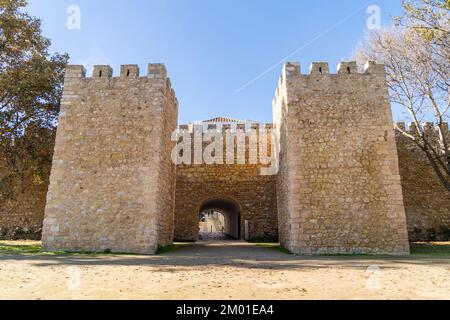 Castle walls of city of Lagos in the Algarve, Portugal. Stock Photo