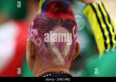 Doha, Qatar. 26th Nov, 2022. LUSAIL CITY, QATAR - NOVEMBER 26: fan of Mexico looks on during the FIFA World Cup Qatar 2022 Group C match between Argentina and Mexico at Lusail Stadium on November 26, 2022 in Lusail City, Qatar. (Photo by Amin Jamali/ATP images) (JAMALI Amin/ATP/SPP) Credit: SPP Sport Press Photo. /Alamy Live News Stock Photo