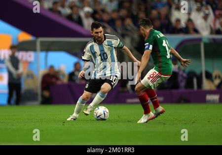Doha, Qatar. 26th Nov, 2022. LUSAIL CITY, QATAR - NOVEMBER 26: Lionel Messi in action during the FIFA World Cup Qatar 2022 Group C match between Argentina and Mexico at Lusail Stadium on November 26, 2022 in Lusail City, Qatar. (Photo by Amin Jamali/ATP images) (JAMALI Amin/ATP/SPP) Credit: SPP Sport Press Photo. /Alamy Live News Stock Photo