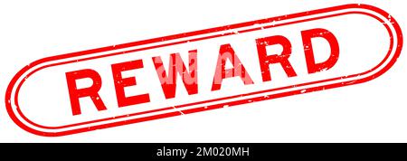 Grunge red reward word rubber seal stamp on white background Stock Vector