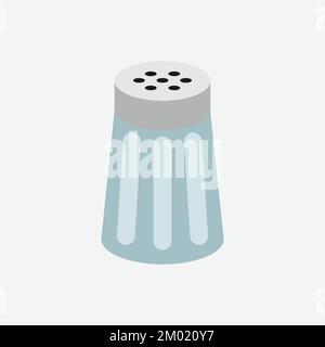 Salt Icon. Fast Food Concept, Cartoon of Sickle Vector Icon for Web Design Isolated on Gray Background - Vector. Vector illustration Stock Vector
