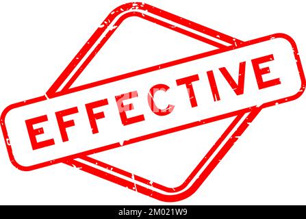 Grunge red effective word rubber seal stamp on white background Stock Vector