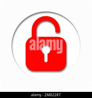 Padlock icon isolated on white background. Symbol sign unlock. Vector illustration. Stock Vector