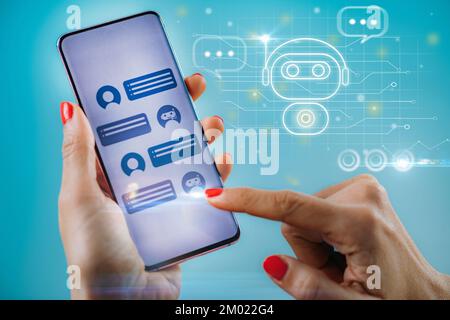 Chatbot software application Stock Photo