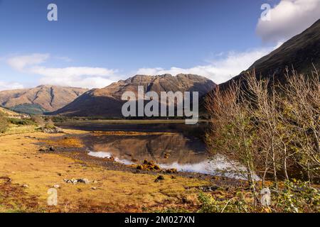 Loch Cluanie in the highlands of Scotland Stock Photo