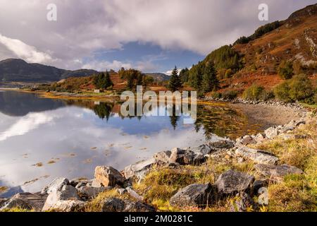 Loch Cluanie in the highlands of Scotland Stock Photo
