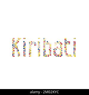 Kiribati Map Silhouette Pixelated generative pattern illustration Stock Vector