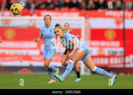 Manchester, UK. 03rd Dec, 2022. Alisha Lehmann #7 of Aston Villa in action during The FA Women's Super League match Manchester United Women vs Aston Villa Women at Old Trafford, Manchester, United Kingdom, 3rd December 2022 (Photo by Conor Molloy/News Images) in Manchester, United Kingdom on 12/3/2022. (Photo by Conor Molloy/News Images/Sipa USA) Credit: Sipa USA/Alamy Live News Stock Photo