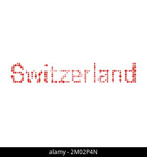 Switzerland Map Silhouette Pixelated generative pattern illustration Stock Vector