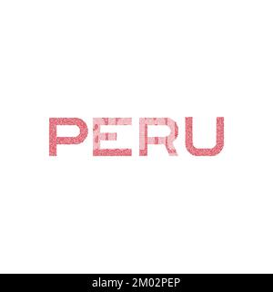 Peru Map Silhouette Pixelated generative pattern illustration Stock Vector