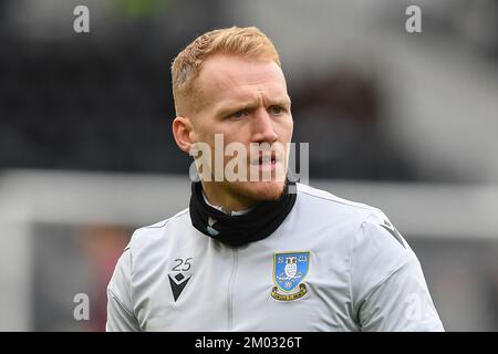 Derby, UK. 3rd December 2022.Cameron Dawson of Sheffield Wednesday during the Sky Bet League 1 match between Derby County and Sheffield Wednesday at Pride Park, Derby on Saturday 3rd December 2022. (Credit: Jon Hobley | MI News) Credit: MI News & Sport /Alamy Live News Stock Photo