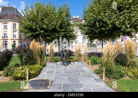 Statue of Charlie Chaplin in Vevey, Switzerland. (CTK Photo/Marketa Hofmanova) Stock Photo