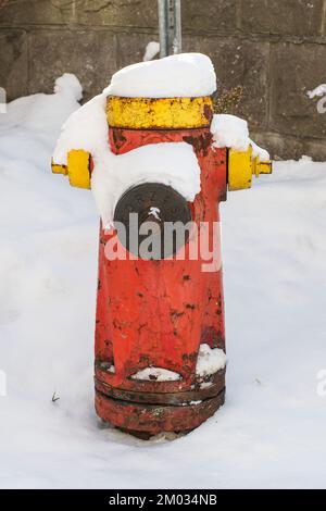 Fire hydrant in Quebec City Stock Photo