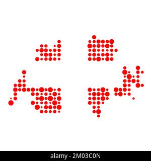 Switzerland Map Silhouette Pixelated generative pattern illustration Stock Vector