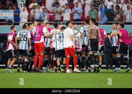 Doha, Qatar. 4th Dec, 2022. A player of Argentina during the Qatar World Cup Round of 16 match against Australia at Ahmad Bin Ali Stadium (AAS) in Doha Qatar on December 03, 2022 (Credit Image: © William Volcov/ZUMA Press Wire) Credit: ZUMA Press, Inc./Alamy Live News Stock Photo