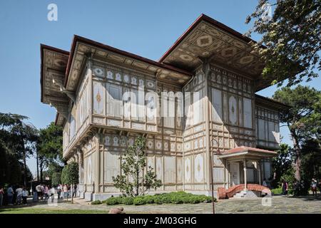 Istanbul, Turkey - October 1 2022: Abdulmecid Efendi Pavillion, Traditional old Ottoman luxury mansion. Today using for art exhibitions Stock Photo