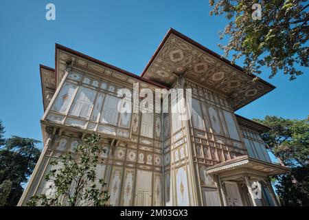 Istanbul, Turkey - October 1 2022: Abdulmecid Efendi Pavillion, Traditional old Ottoman luxury mansion. Today using for art exhibitions Stock Photo