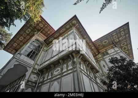 Istanbul, Turkey - October 1 2022: Abdulmecid Efendi Pavillion, Traditional old Ottoman luxury mansion. Today using for art exhibitions Stock Photo