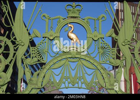 Detail from Liverpool Sailors home gates on Paradise Street, Liverpool One, England UK Stock Photo