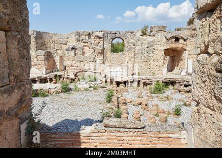 The Hadrianic Baths of Aphrodisias, Turkey Stock Photo