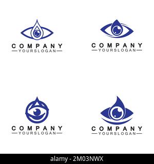 Eye drop logo icon design template Stock Vector