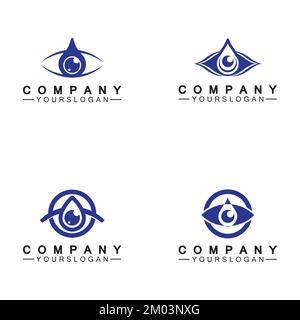 Eye drop logo icon design template Stock Vector