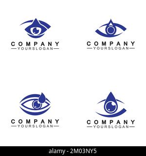 Eye drop logo icon design template Stock Vector