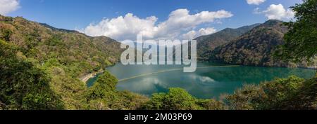 Sunny view of the Wushe Reservoir at Nantou, Taiwan Stock Photo