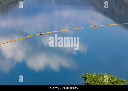 Sunny view of the Wushe Reservoir at Nantou, Taiwan Stock Photo