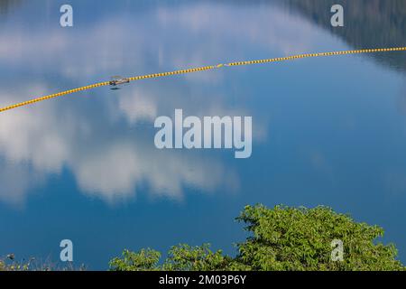 Sunny view of the Wushe Reservoir at Nantou, Taiwan Stock Photo