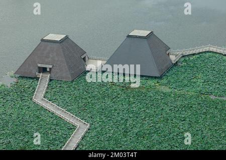 Aerial view of Shizishan mausoleum in Xuzhou, Jiangsu province Stock Photo