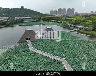 Aerial view of Shizishan mausoleum in Xuzhou, Jiangsu province Stock Photo