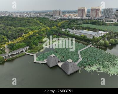 Aerial view of Shizishan mausoleum in Xuzhou, Jiangsu province Stock Photo